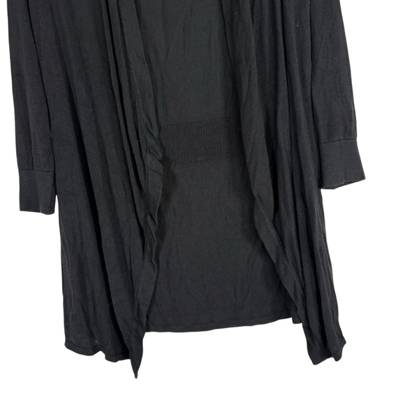 WHBM Womens XS Black Knit Sweater Draped Open Front Stretchy Business Office - Picture 4 of 5